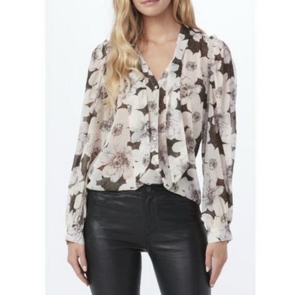 NWT Paige Giada Tie Neck Blouse